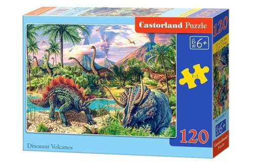 Puzzle 120 Dinosaur Volcanos CASTOR, Castorland