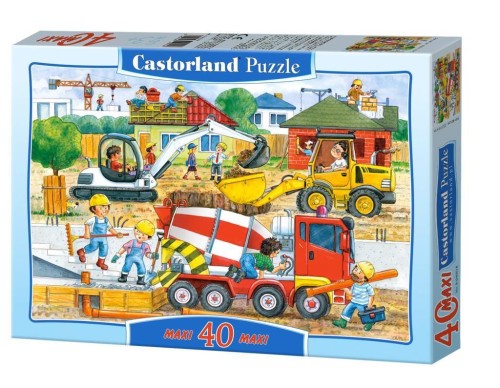 Puzzle 40 maxi - Na budowie CASTOR, Castorland