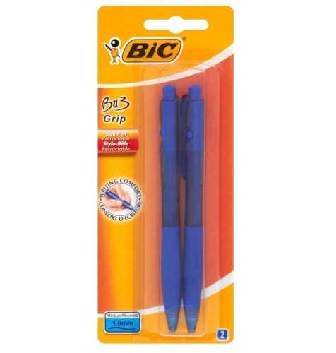 Długopis niebieski Bu3 grip bls 2szt BIC, BIC