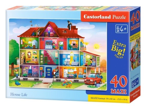 Puzzle 40 maxi - House Life CASTOR, Castorland