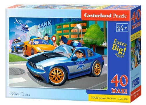 Puzzle 40 maxi - Police Chase CASTOR, Castorland