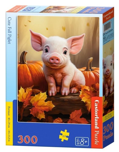 Puzzle 300 Cute Fall Piglet CASTOR, Castorland