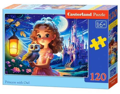 Puzzle 120 Princess with Owl CASTOR, Castorland