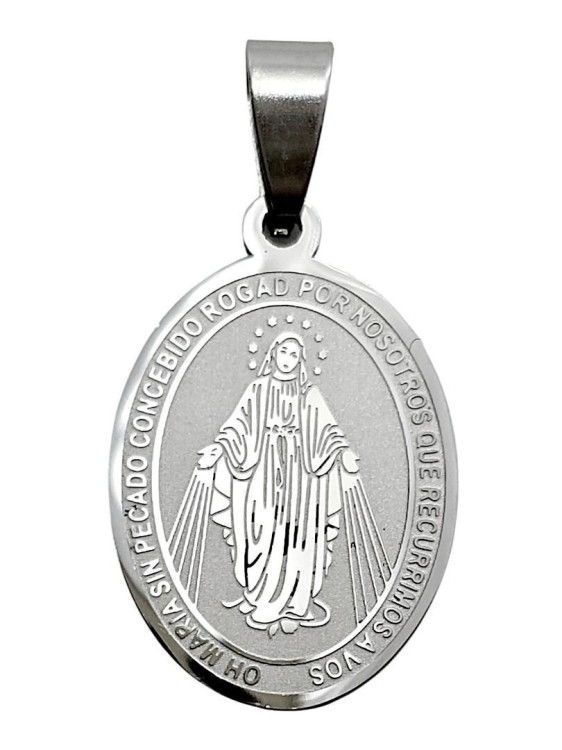 Medalik Matka Boża Niepokalana Stainless