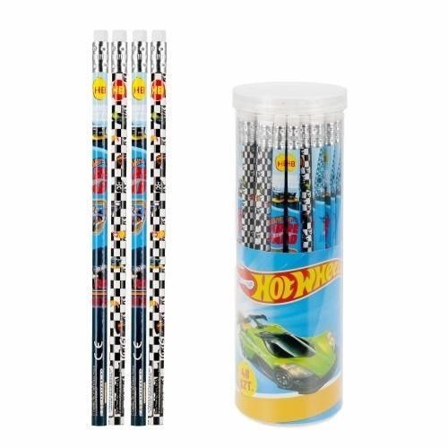 Ołówek z gumką HB Hot Wheels (48szt), STARPAK