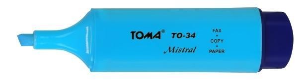 Zakreślacz Mistral niebieski (10szt) TOMA, TOMA