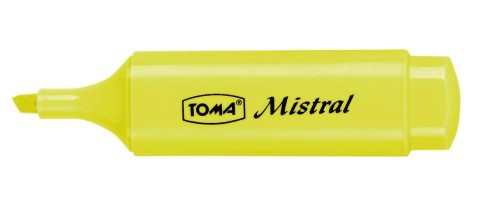 Zakreślacz Mistral Pastel żółty (10szt) TOMA, TOMA