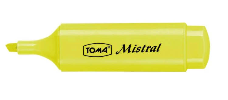 Zakreślacz Mistral Pastel żółty (10szt) TOMA, TOMA