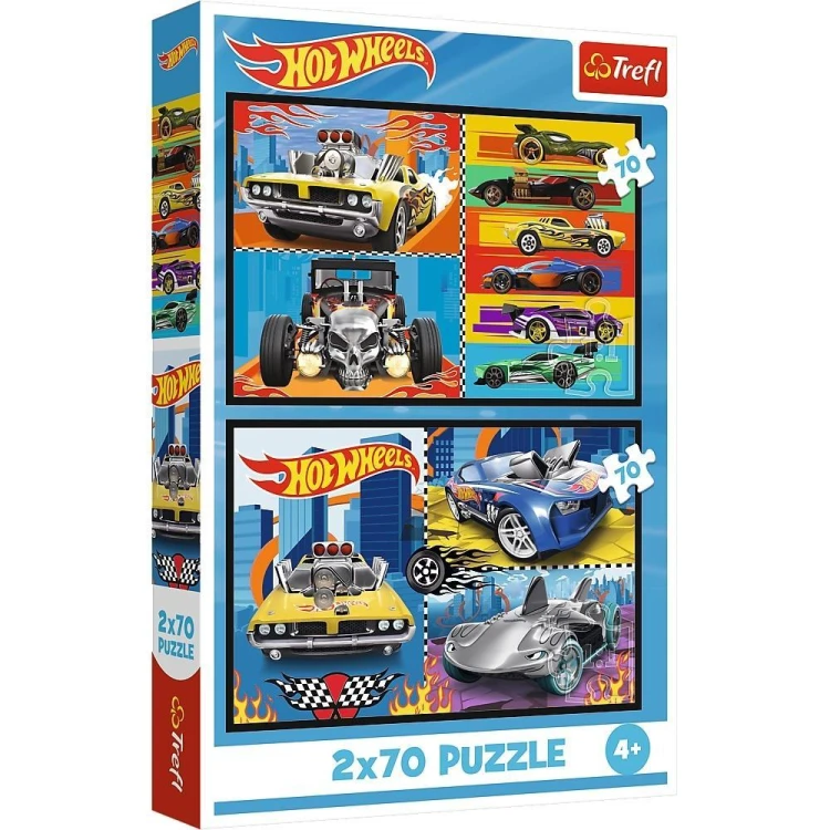 Puzzle 2x70 Samochodziki TREFL, Trefl