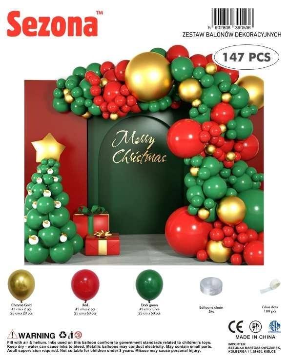 Balony Boże Narodzenie 147szt