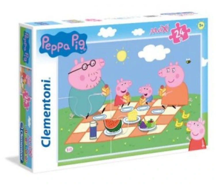 Puzzle 24 Maxi Super Kolor Peppa Pig, Clementoni