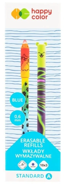 Wkłady wymazywalne niebieskie 0,6mm 3szt, GDD