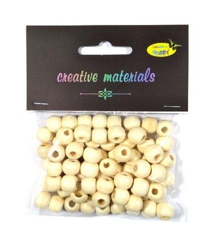 Koraliki drewniane kremowe 10mm 25g, Galeria Hobby