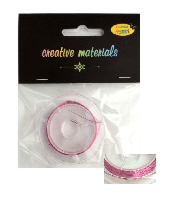 Drut miedziany 0.3mm 10 mb pink, Galeria Hobby