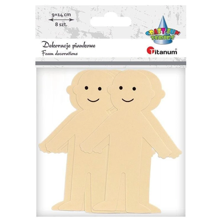 Dekoracje piankowe postacie cieliste 8szt, Titanum