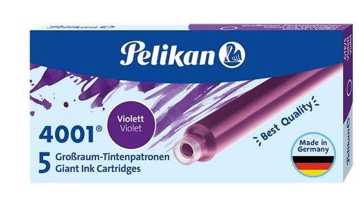 Naboje atramentowe długie 5szt fioletowe, PELIKAN