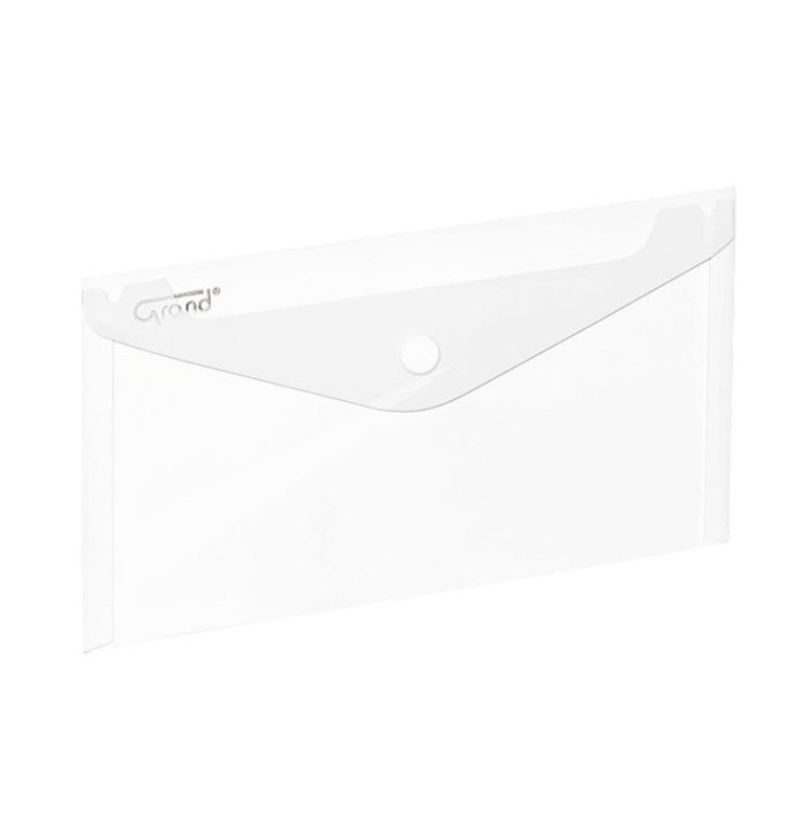 Koperta na zatrzask 225x124mm biała GRAND, Grand