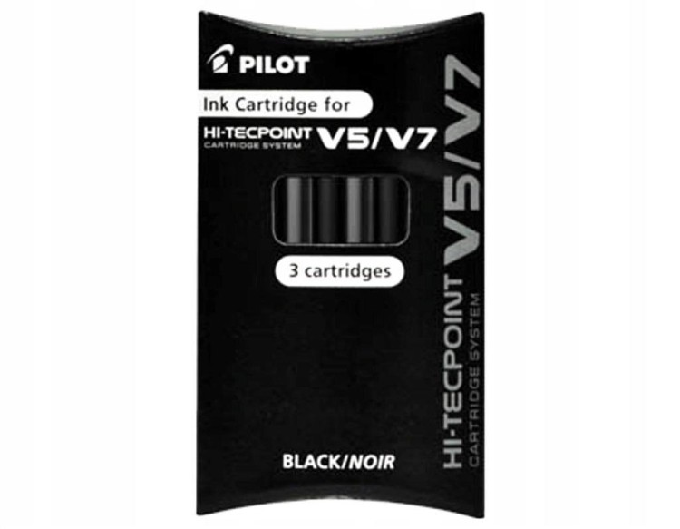 Naboje do V5/V7 czarne 3 sztuki, PILOT