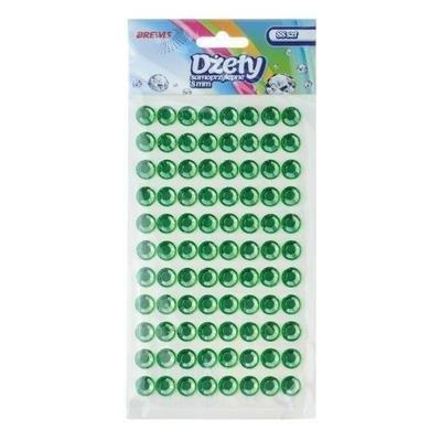 Dżety samoprzylepne zielone 8mm 88szt, Brewis