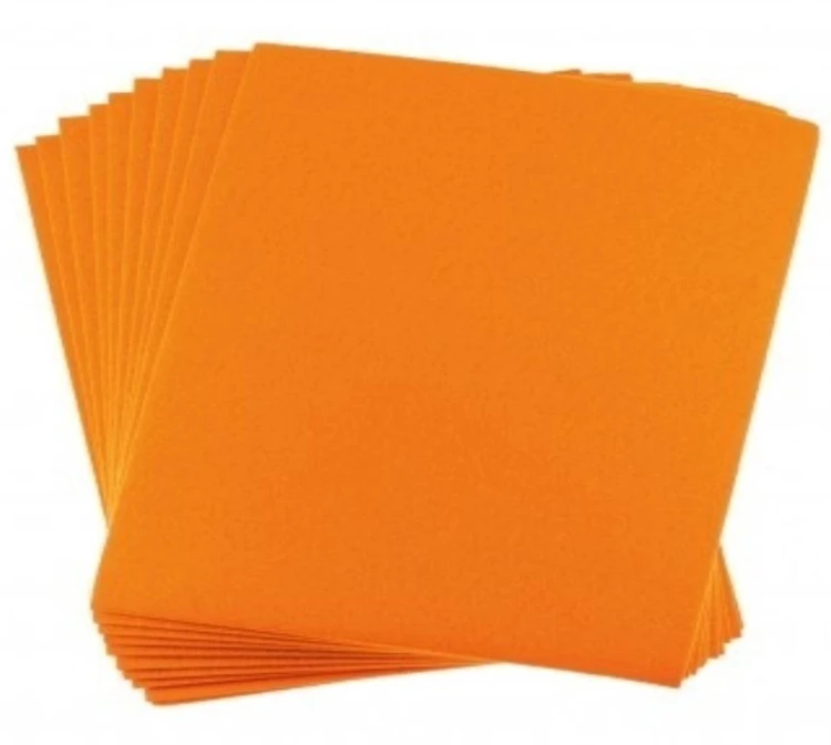 Filc A4 pomarańczowy 1mm 10szt, Brewis