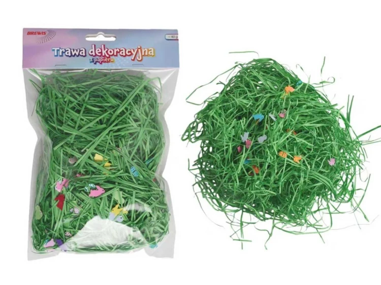 Trawa dekoracyjna z papieru 40g, Brewis