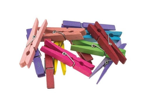 Klamerki kolorowe 7,5cm 12szt, Brewis