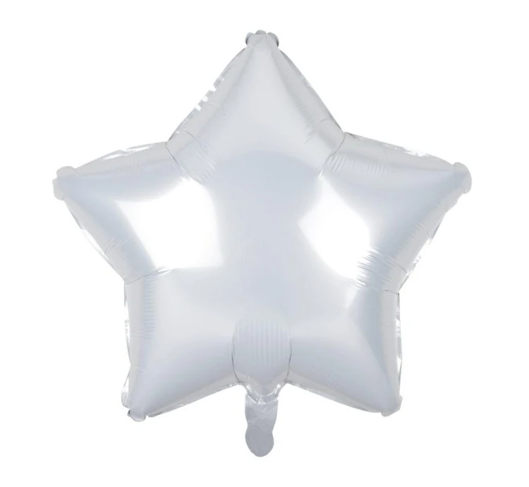 Balon foliowy Gwiazda biała 48cm