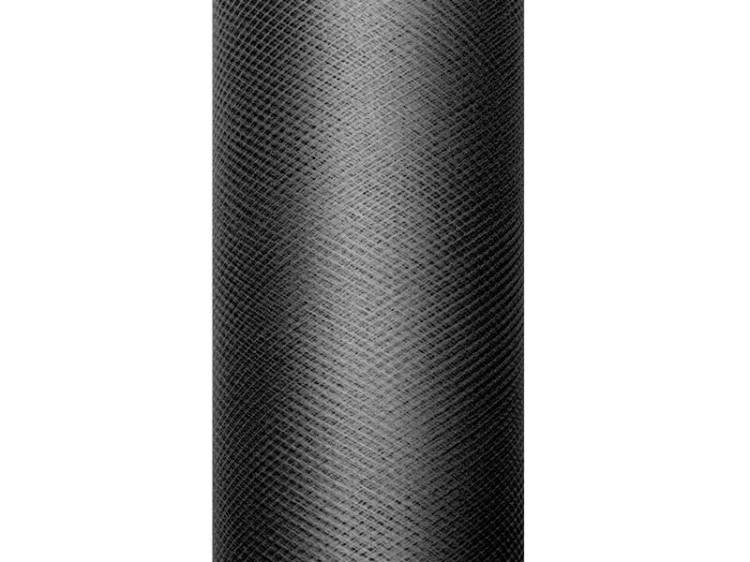 Tiul gładki czarny 0,3x9m