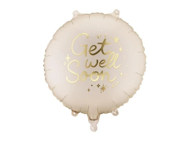 Balon foliowy pastylka Get Well Soon 35x35cm