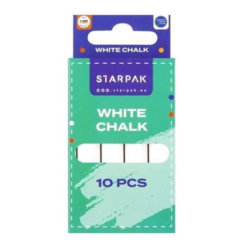 Kreda szkolna biała 10 sztuk, STARPAK