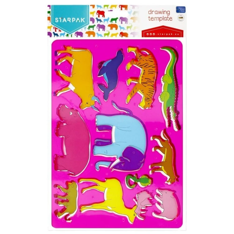 Szablon plastikowy zwierzaki, STARPAK