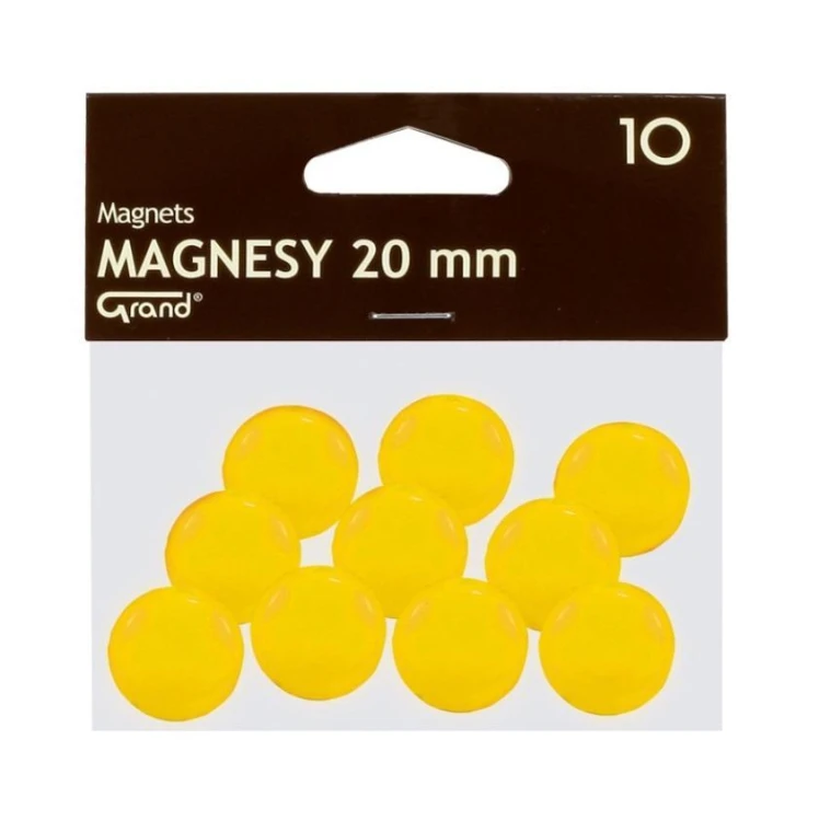 Magnes 20mm żółty 10szt GRAND, Grand