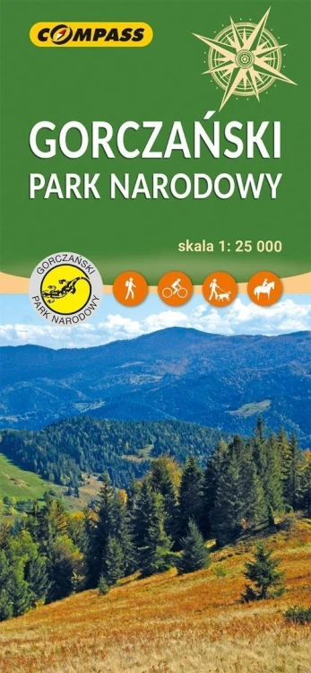 Mapa turystyczna - Gorczański Park Narodowy