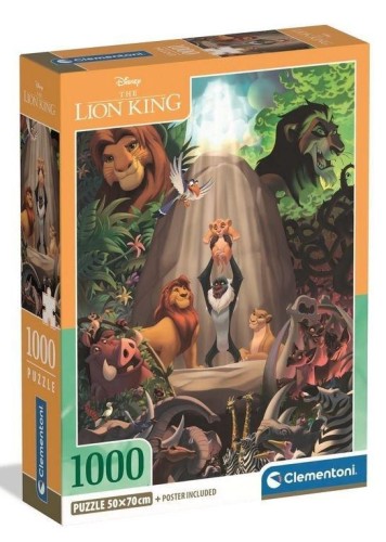 Puzzle 1000 The Lion King compact, Clementoni