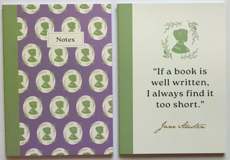 Jane Austen Notatnik A6 linia 2szt, Half Moon Bay
