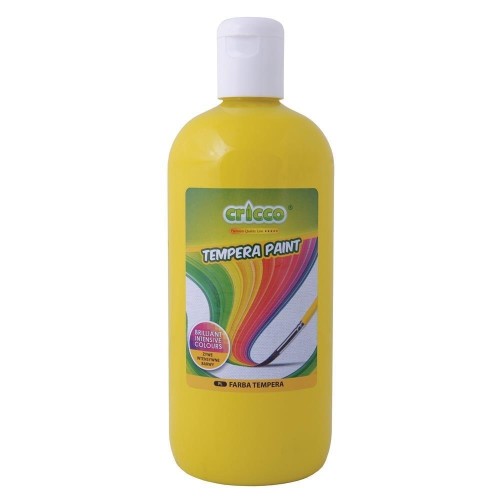 Farba tempera 500ml żółta CRICCO, Cricco