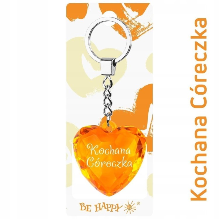 Brelok Serce Kochana Córeczka, Be-Happy Gifts