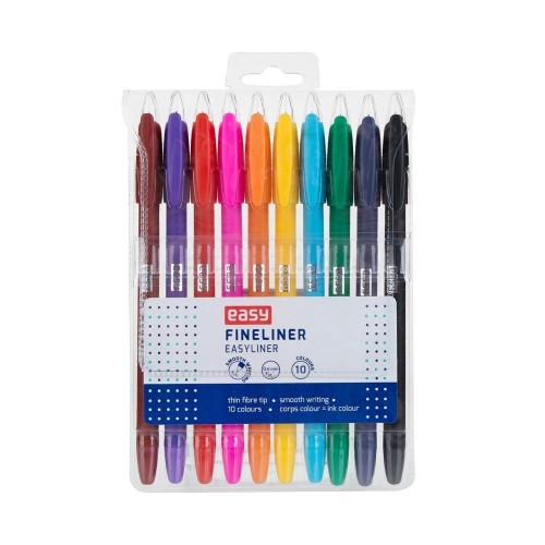 Cienkopis 10 kolorów EASY, Easy Stationery