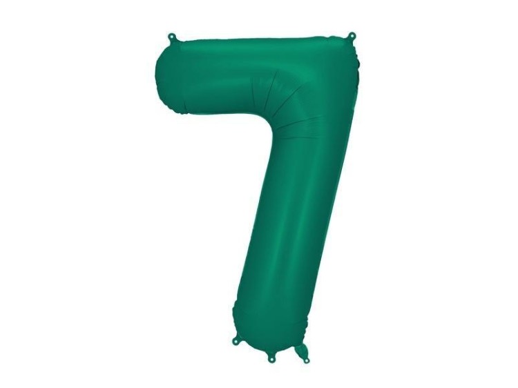 Balon foliowy cyfra 7 86cm butelkowa zieleń