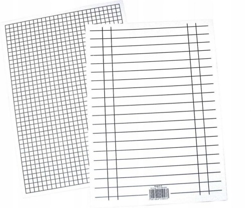 Liniuszek A5 kratka/linia 170g (10szt), INTERDRUK