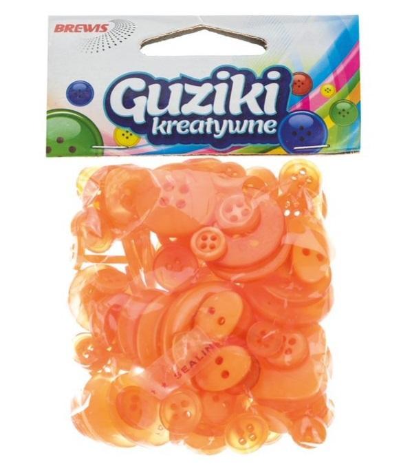 Guziki kreatywne pomarańczowe 40g, Brewis