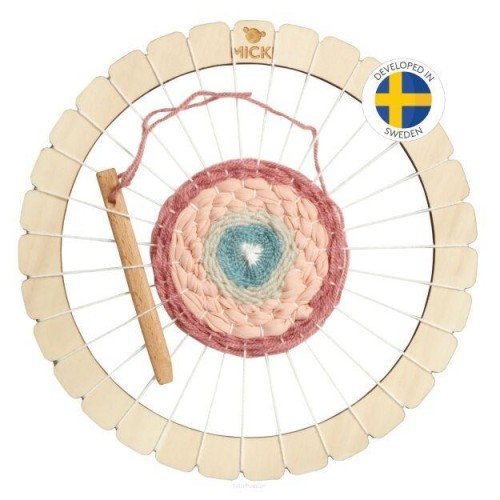 Zestaw kreatywny krosno okrągłe 21cm ramka do tkan