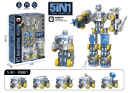 Robot 5w1 skręcany niebieski, Pro Kids