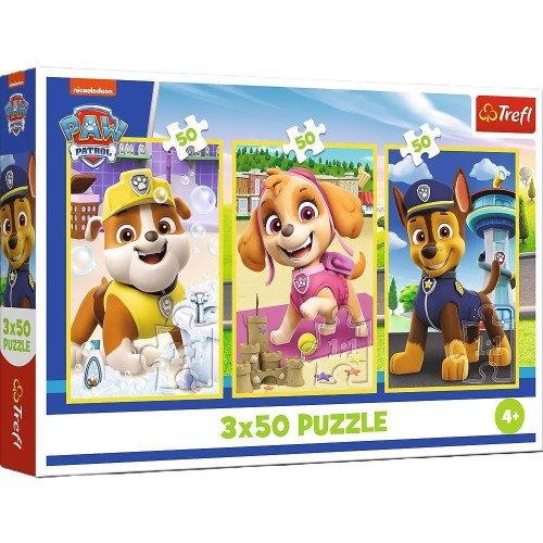 Puzzle 3x50 Nasze pieski TREFL, Trefl