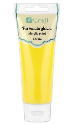 Farba akrylowa żółta 120ml, Dalprint