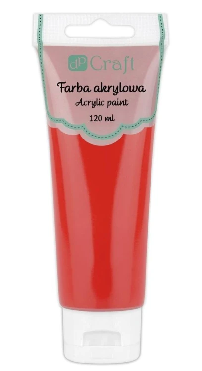 Farba akrylowa czerwona 120ml, Dalprint