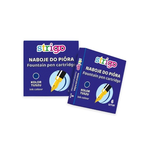 Naboje do piór wiecznych niebieskie STRIGO, Strigo