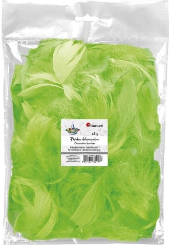 Piórka puch 16g jasnozielone, Titanum