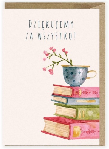 Kartka na Dzień Nauczyciela Książki K125