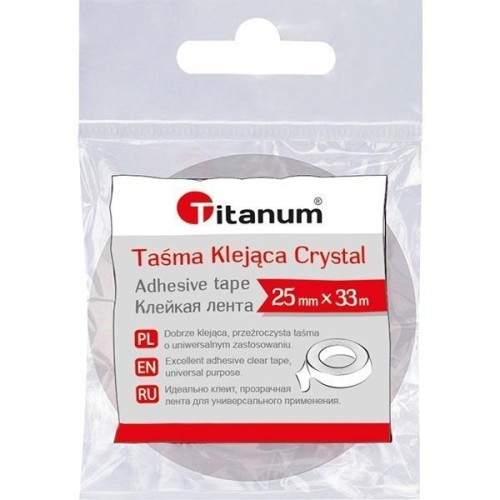 Taśma klejąca Crystal 25mm33m, Titanum